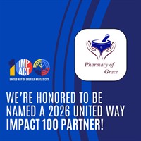 Pharmacy of Grace Selected as a United Way 2026 IMPACT 100 Partner