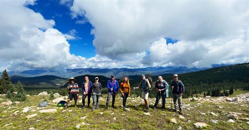 Coed group atop Mt. Yekel
