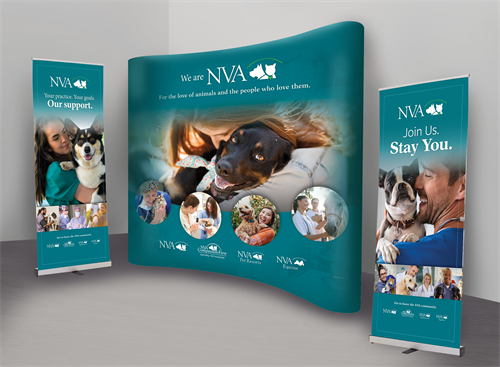 Conference booth designs for NVA Pet Hospitals