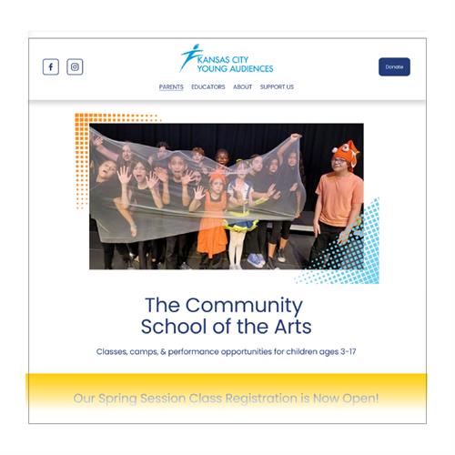 Kansas City Young Audiences |  Web Design