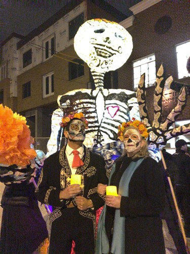 The Calacas Lite Up Parade in partnership with Mattie Rhodes annualy