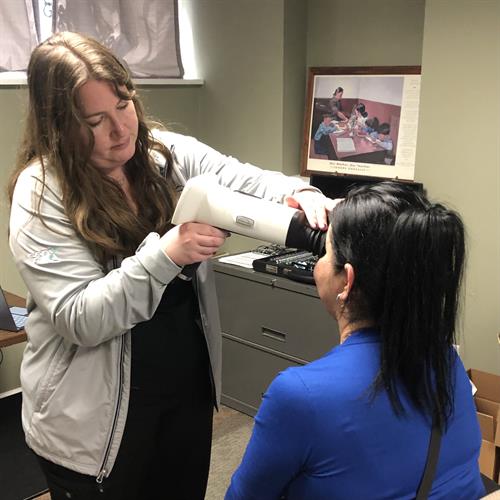 AccessKC works with a local mobile optical provider to provide eye exams and glasses to clients of Mattie Rhodes Center.
