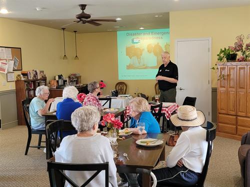 Be Red Cross Ready presentation at a local Senior Living Facility