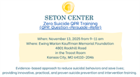 Zero Suicide QPR Suicide Prevention Training - No Cost!