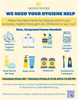 Seton Center Hygiene Drive