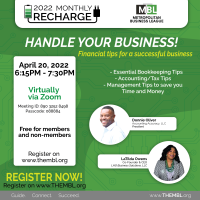 Virtual RECHARGE - Handle Your Business! Financial Tips for a Successful Business