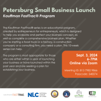 Petersburg Orientation Small Business Launch Program- Kauffman Affiliate