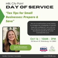 MBL City Point Day of Service - Tax Tips for Small Businesses: Prepare and Save