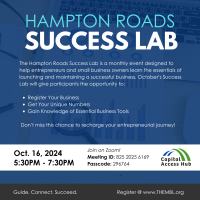 Hampton Roads Success Labs - Highlighting Innovation and Learning for Entrepreneurial Success.”