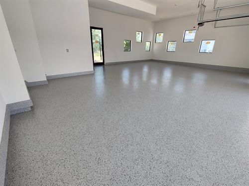 Garage Epoxy/Hybrid Floor Coating with Matching Base