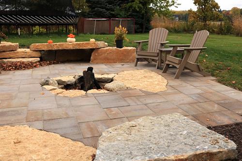 Fire Pit, Natural Stone Fire Pit