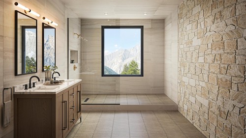 Walk-In Shower / Stone Bathroom  Built for the details contractors can’t overlook. Shop tile, stone, shower materials, waterproofing solutions and installation essentials for projects from the ground up.