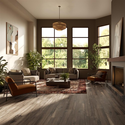 Open Living Room / Wood-Look Floor  Beautiful projects start with the right foundation. Our PRO team can help source flooring, project quantities and materials for renovations, new construction and everything between.