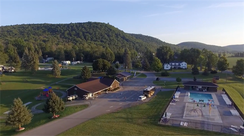 Aerial photo of the campground Aerial photo of the campground