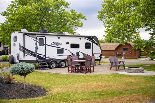 RV site with Patio, Furniture, Grill and Firepit