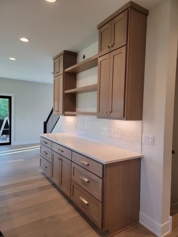 Custom white oak hutch