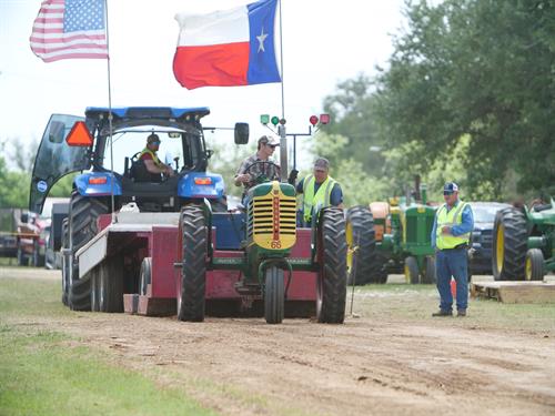 The tractor pull is always a big favorite at the Burton Cotton Gin Festival