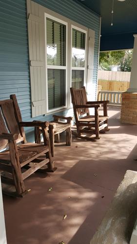 Spacious front porch facing Day St.