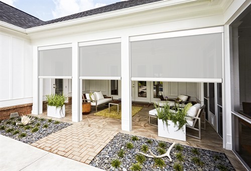 Exterior Motorized Porch Shades