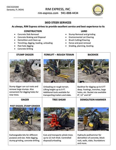 Skid Steer Services 1 of 2