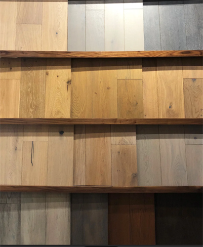 Engineered wood wall from showroom Engineered wood wall from showroom