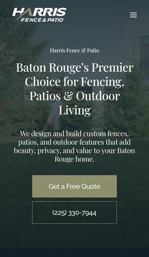Harris Fence & Patio Website