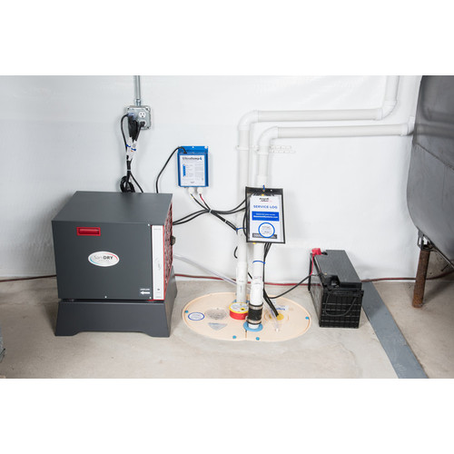 Sump pump and dehumidifier systems
