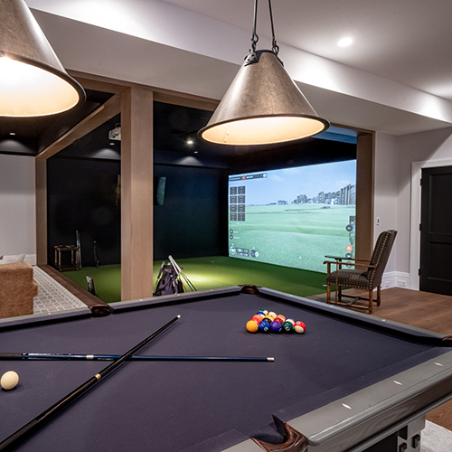 Golf Sim playroom