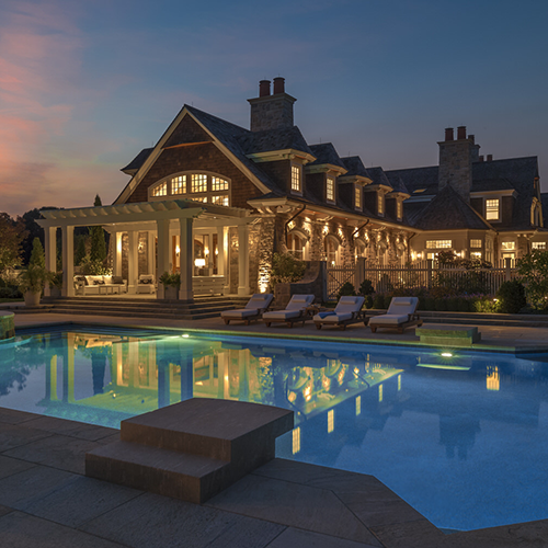 Luxury home landscape lighting control