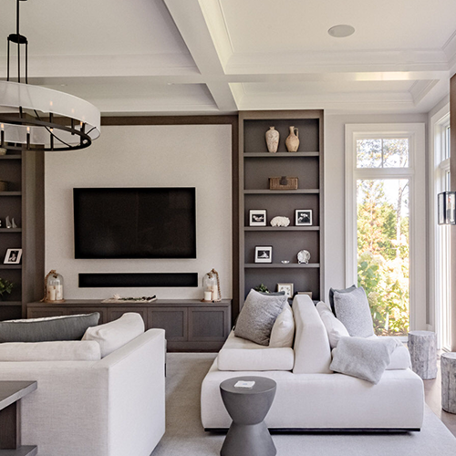 Sunroom TV with soundbar