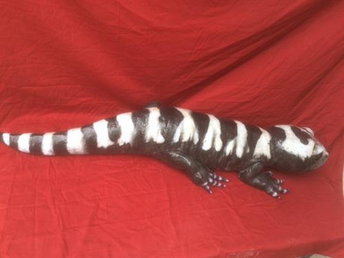 salamander sculpture 4' in length salamander sculpture 4' in length