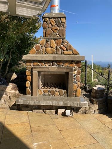 After-Custom Outdoor Fireplace