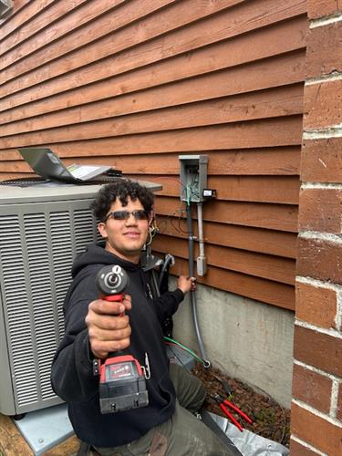 Chuy on an HVAC install