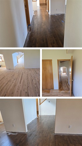 Knotty wood stained 