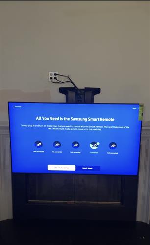 Tv at a desired location through the remote