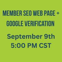 September 2025 | Member SEO Web Page + Google Verification | 5pm Group Training