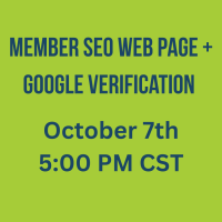 October 2025 | Member SEO Web Page + Google Verification | 5pm Group Training