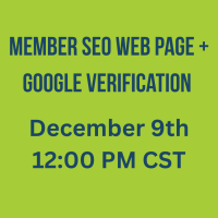 December 2025 | Member SEO Web Page + Google Verification | 12pm Group Training