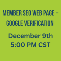 December 2025 | Member SEO Web Page + Google Verification | 5pm Group Training