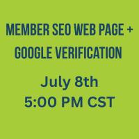 July 2025 | Member SEO Web Page + Google Verification | 5pm Group Training