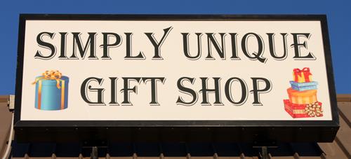 Gift Shop sign on building