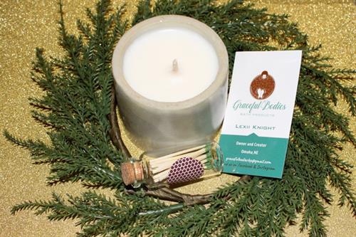 Gracefully Lit Hand Poured Soy Candle Gracefully Lit Hand Poured Soy Candle