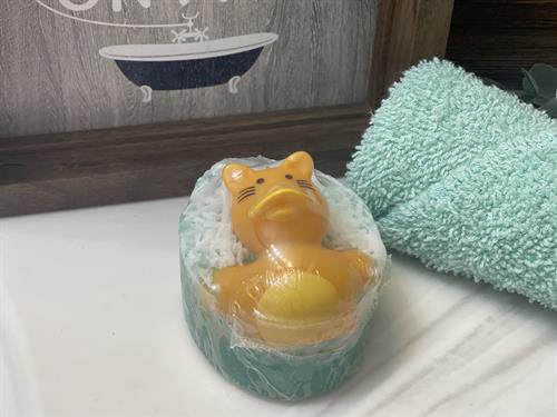 Yellow cat soap