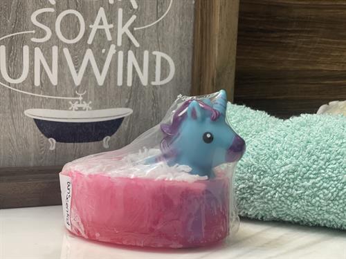 Blue/purple unicorn soap