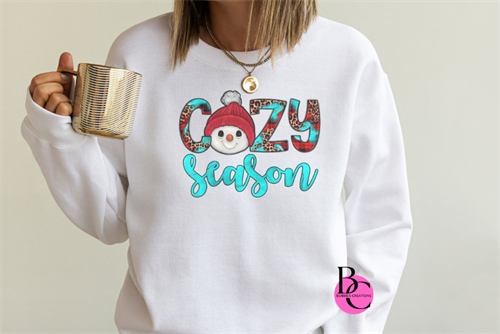 "Cozy Season" great sweatshirt for the fall and winter season it's warm and cozy