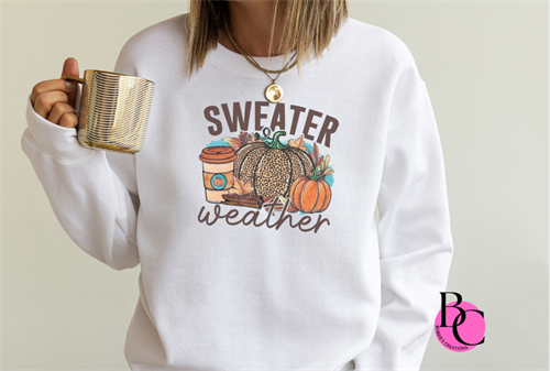 "Sweather Weather" is great for the fall and winter this sweatshirt is nice warm and cozy 
