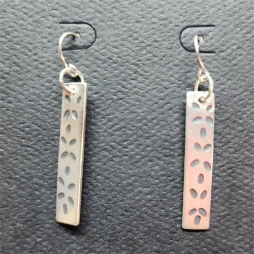 Sterling Silver stamped earrings