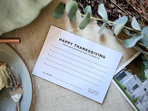 Simply Said Card, Happy Thanksgiving List