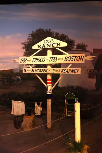 1733 Ranch.  That Ranch was near Kearney and it claimed to be located exactly 1733 miles from Boston and 1733 miles from San Francisco.