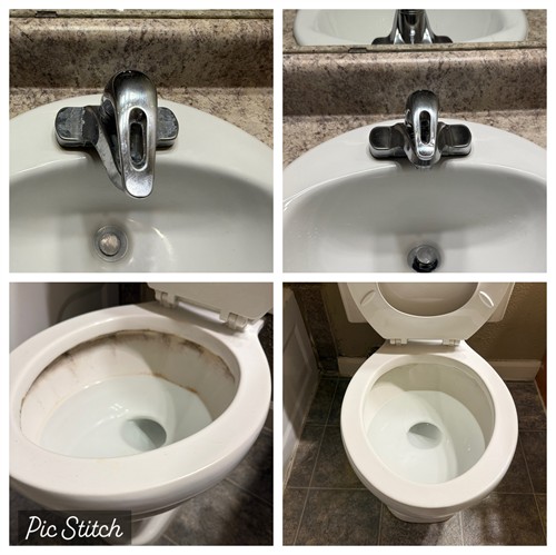 Bathroom before & after